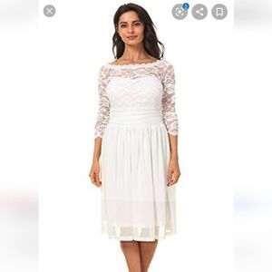 Plus Size White/Off White Dress 3x